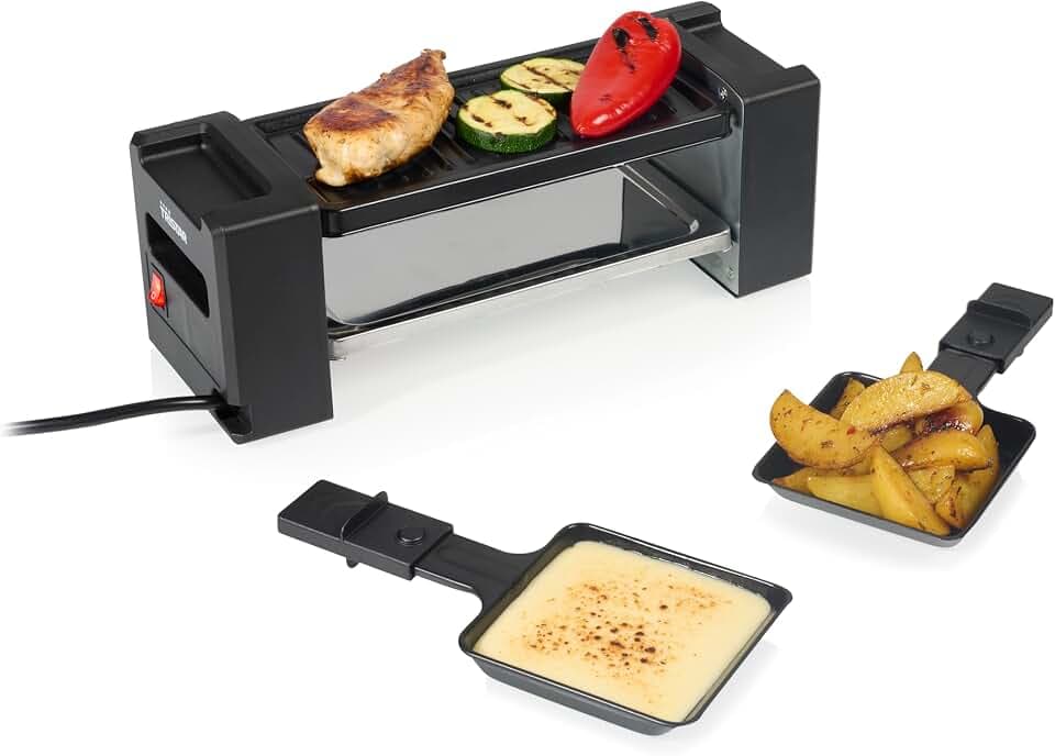 Tristar Raclette-Mini-Grill, 400 W, Für 2 Personen, Kompaktes Design Mit Antihaftoberfläche, Gleichmäßige Hitzeverteilung Und Einfache Reinigung, RA-2751