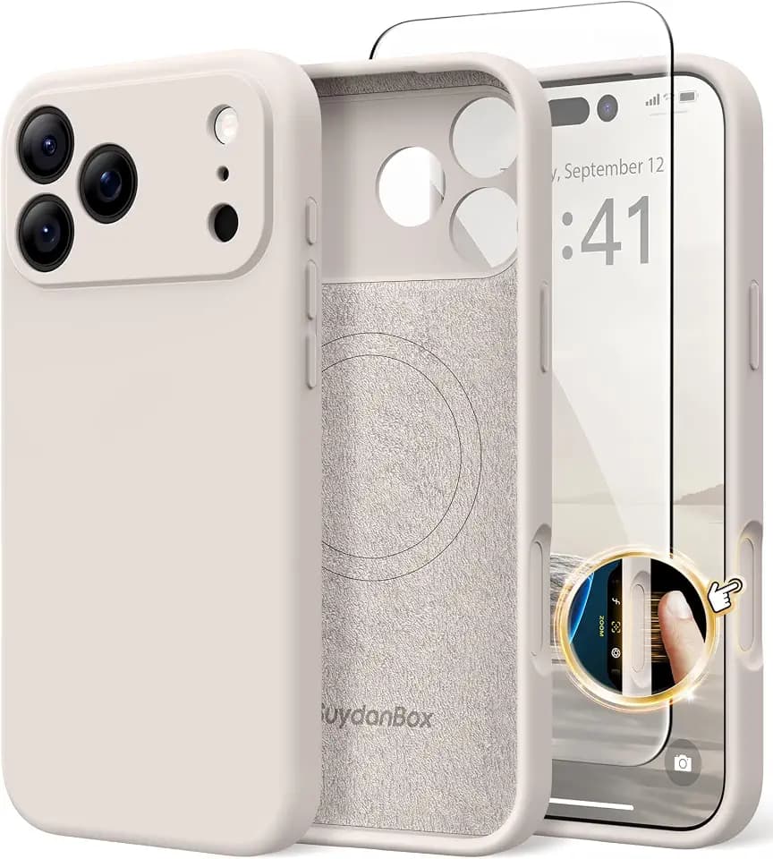 Magnetic for iPhone 18 Pro Case/iPhone 17 Pro Case Silicone Stone