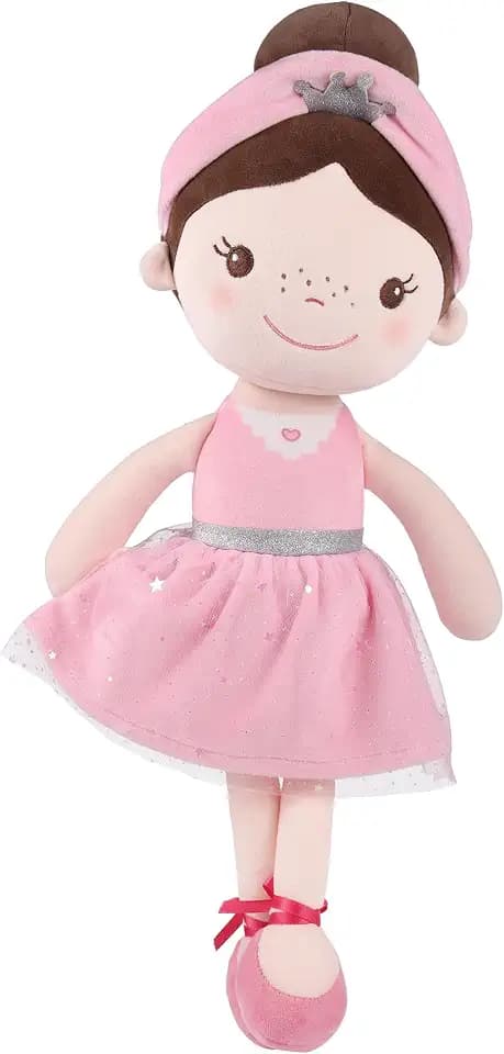GAGAKU 40 cm Weiche Stoffpuppe, Schutzengelpuppen, Taufgeschenk für Baby Mädchen, Kuscheltier, Glücksbringer für Kinder von 3-5 Jahren (40 cm Ballett-Mädchen)