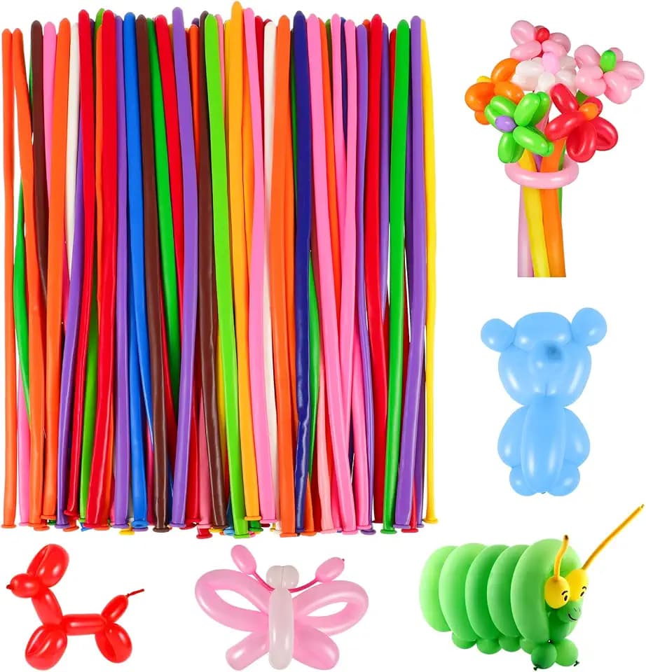 100 Stück Modellierballons, 30cm Luftballons Geburtstag Luftballons Bunt