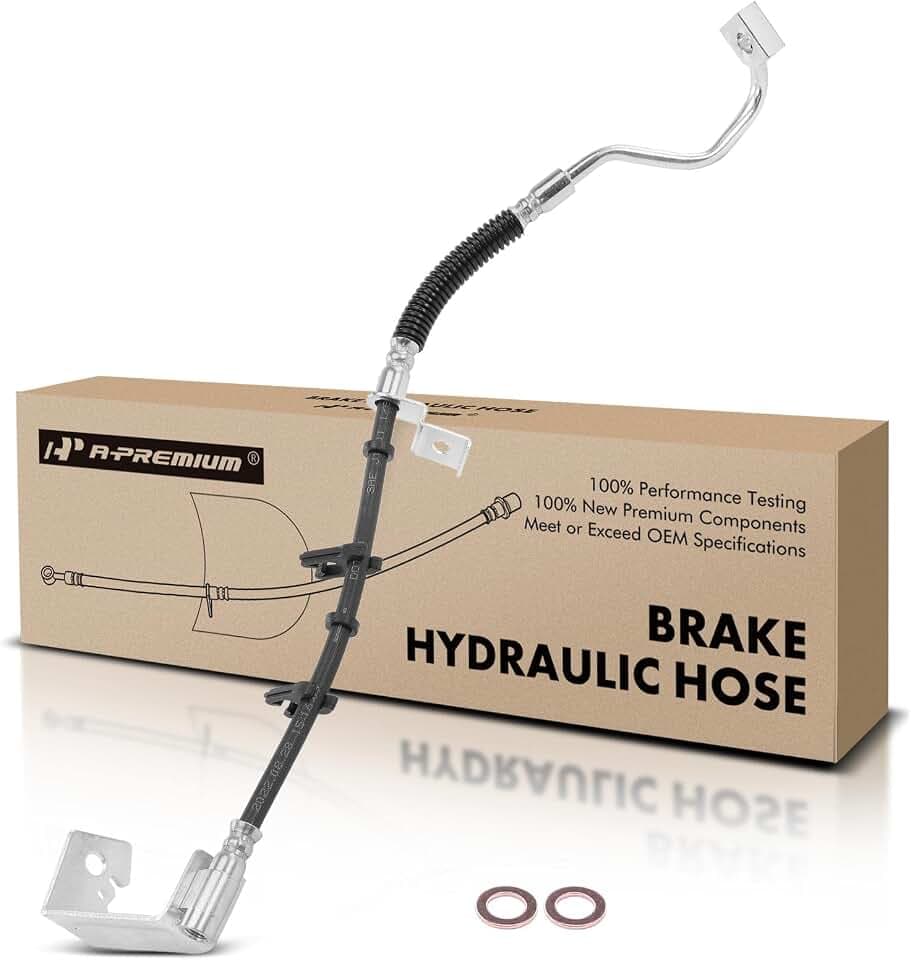 A-Premium Front Passenger Brake Hydraulic Hose Compatible with Ford