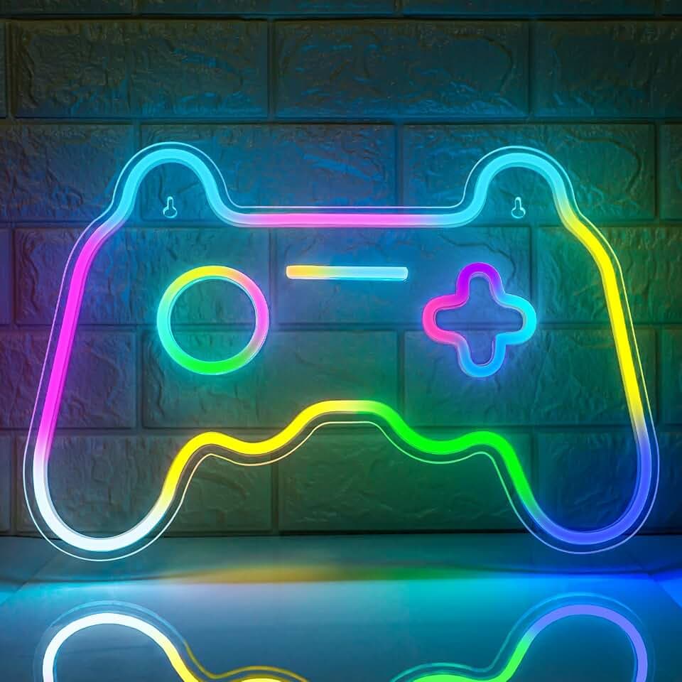 ineonlife Gamecontroller Neon Schild 21 Licht Led Schild für Gamingraum