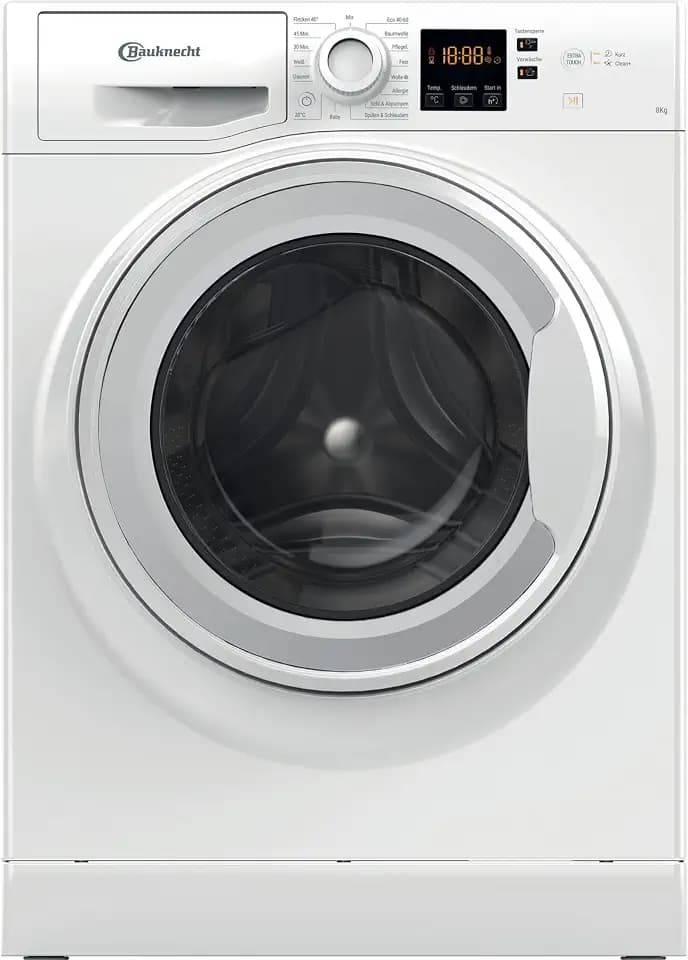 Bauknecht BPW 814 A Waschmaschine, 8 kg, 1400 U/min, Frontlader, Flecken 40° Fleckentfernung, Dampfprogramme & Steam Hygiene, leiser Inverter-Motor, Extra Touch, Anti-Allergie, Weiß