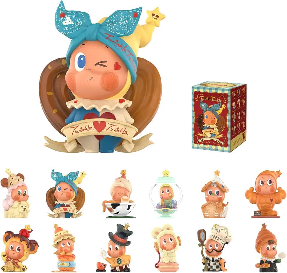 POP MART Twinkle Twinkle Savor The Moment Series Blind Box Figures, Collectible Toys Home Decorations, Holiday Birthday Gifts for Girls and Boys, Single Box