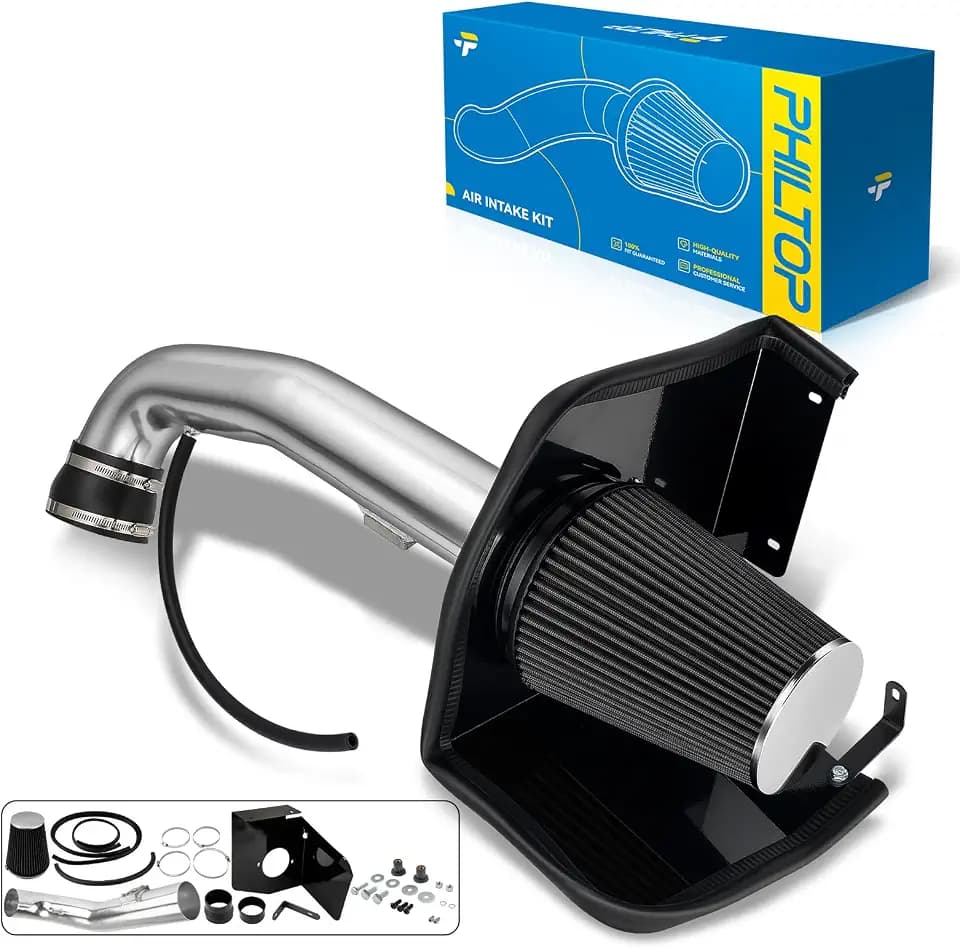 PHILTOP 3.5" Cold Air Intake Kit for 2009-2013 GMC Sierra 1500, Black