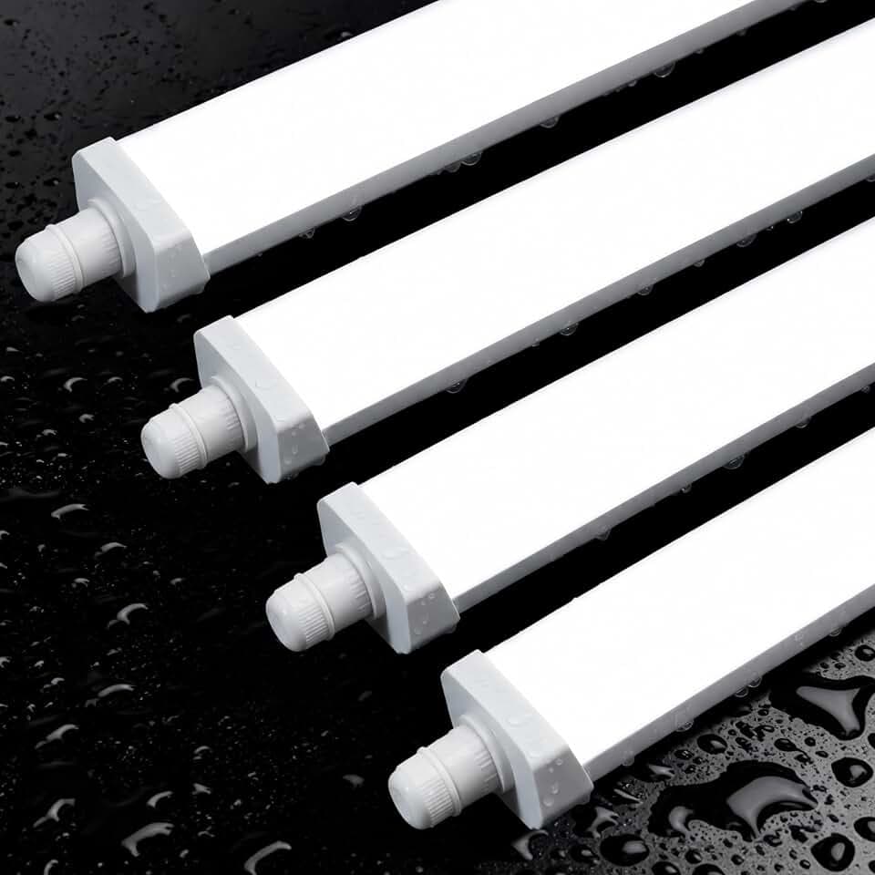Feuchtraumleuchte LED 120cm 4er Set IP65 Garage Keller 36W 6600lm