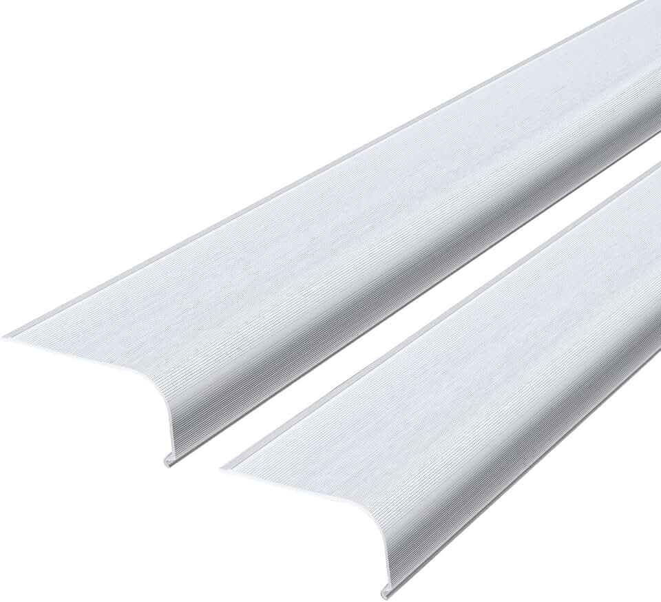 Retisee 2 Pcs 18 Inch Under Cabinet Light Cover Replacement Lens,Curved