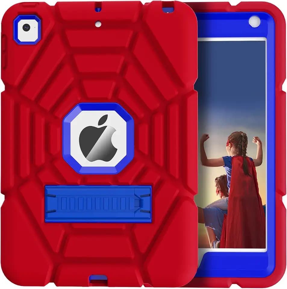Grifobes for iPad mini 5/4 Case 2019/2015, Heavy Duty Shockproof Cover with Stand for iPad mini 5th / 4th Generation 7.9 inch Red+Blue