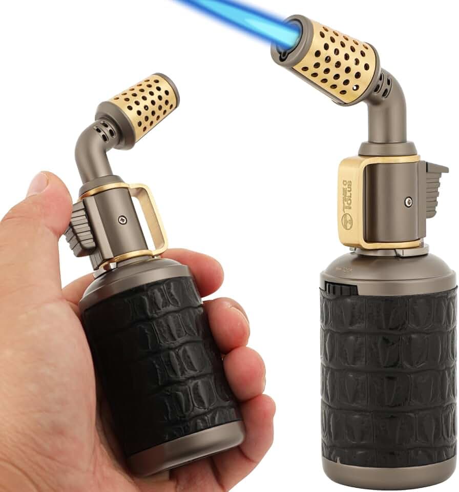 Blow Torch, Reine ，Blasbrenner, Retro-Kupfer-Metallhandwerk, professioneller Küchenkocher-Butanbrenner mit Sicherheitsverschluss