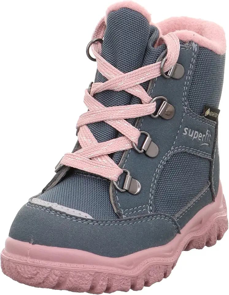 Superfit Mädchen Husky1 Warm Gefütterte Gore-tex Blau/Rosa 8020 Schneestiefel, Blau Rosa 8020, 29 EU