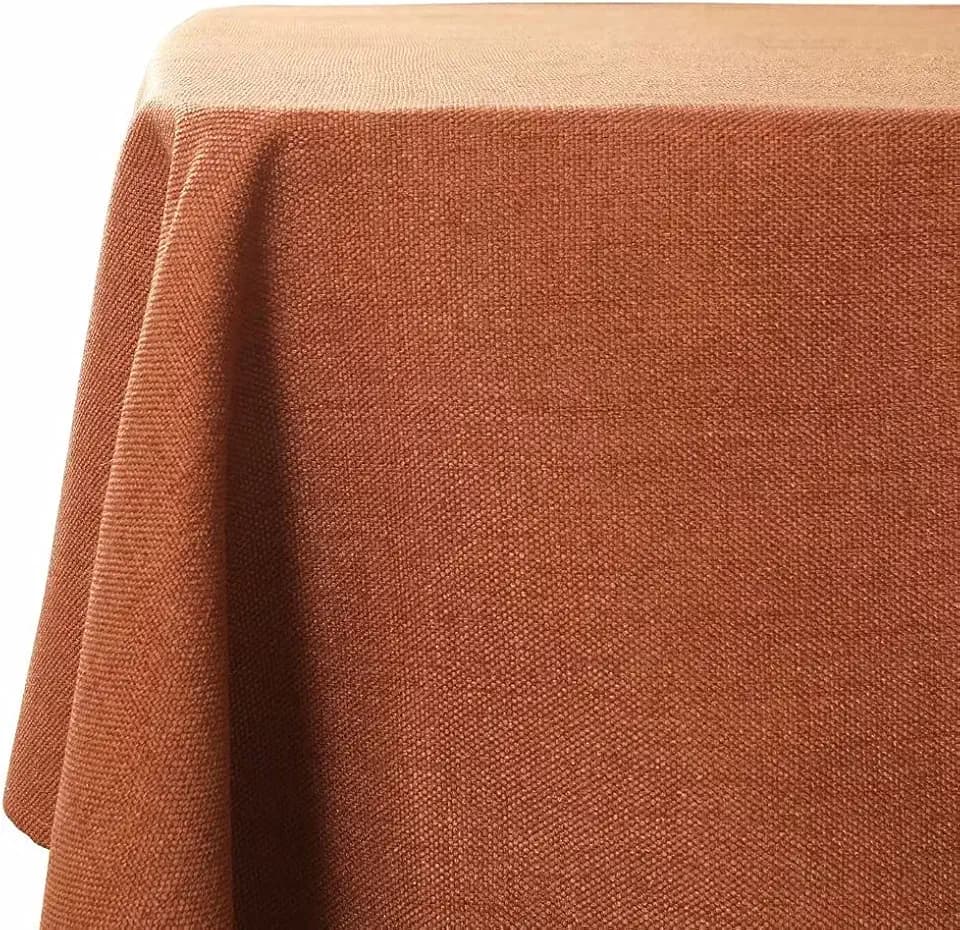 Table Cloth Rectangle Table Cover 118"x57" Rust Red Tablecloth