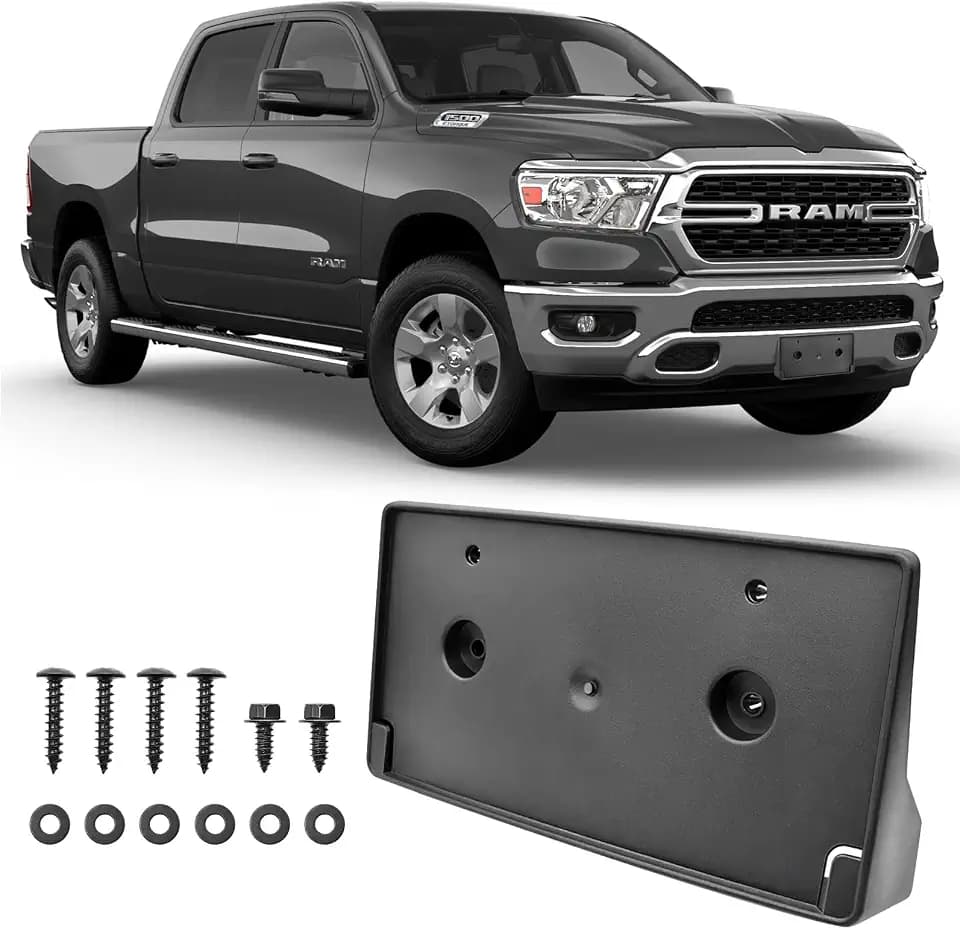 Front License Plate Frame for Ram 1500 DT 2019 2020 2021 2022 2023 2024