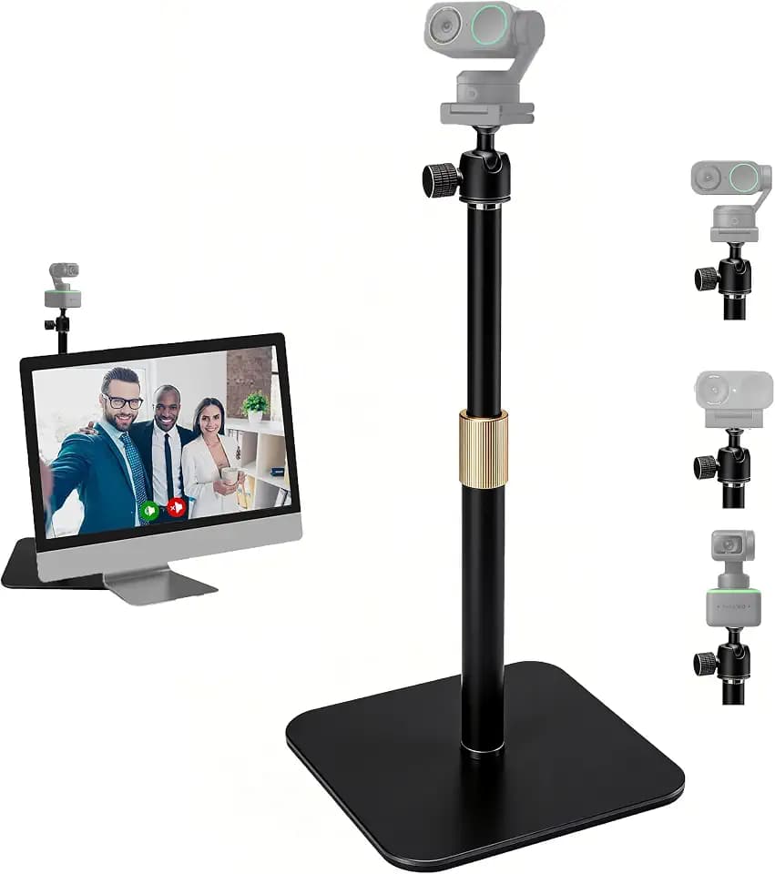 Link-2-pro Tabletop Webcam Holder,17'' Webcam-Stand Tripod Mount Compatible with Insta360 Link 2 pro,Link 2c pro,Link-2,Link 2C webcams