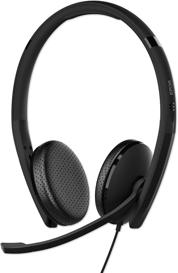 EPOS C10 USB-Headset mit Mikrofon, kabelgebundene Kopfhörer mit einfacher und flexibler USB-C-Verbindung und EPOS BrainAdapt-Technologie.
