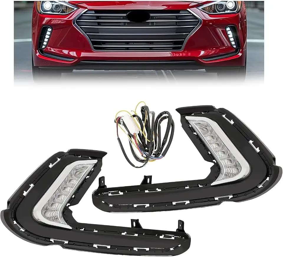 HECASA LED Fog Lights Compatible with 2017 2018 Elantra Sixth Generation