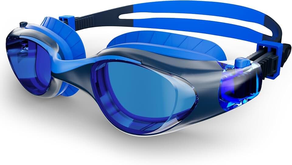 Kids Swim Goggles 6-14, Anti-Fog UV Protection for Boys Girls