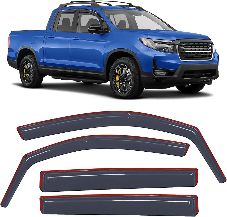 Nilight in-Channel Rain Guards for Honda Ridgeline 2017-2026, 4PCS