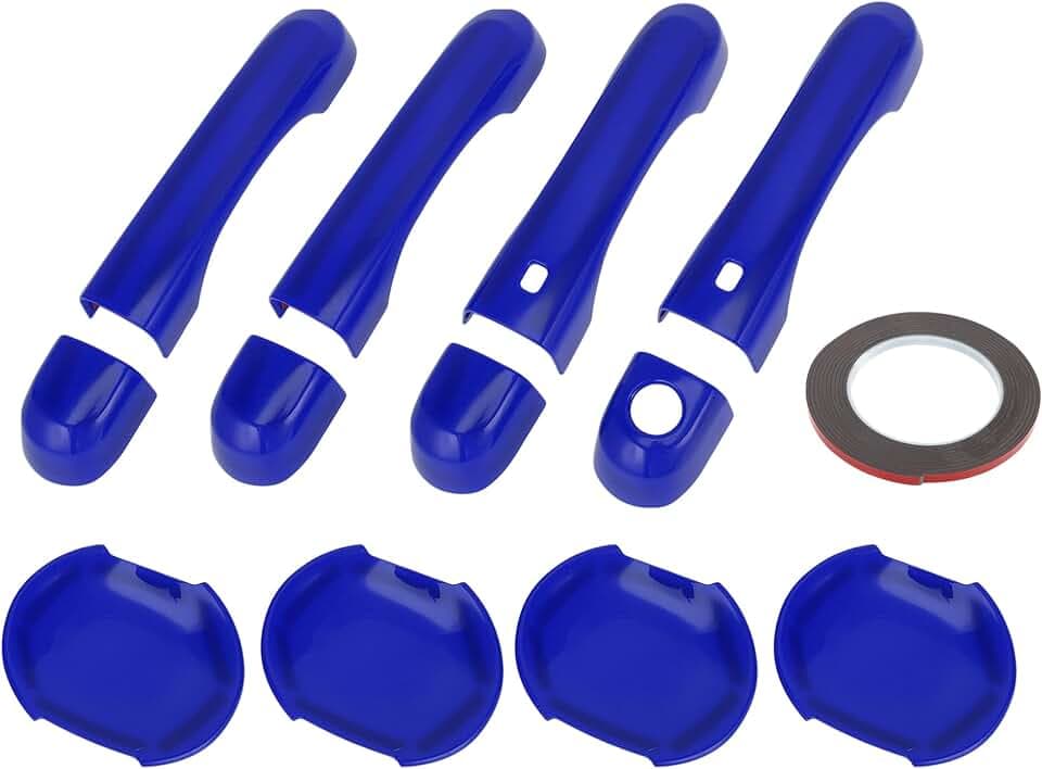 Motoforti Exterior Door Handle Cover Set, Decoration Trim for Jeep Renegade 2015-2021, ABS, Deep Blue, 1 Set