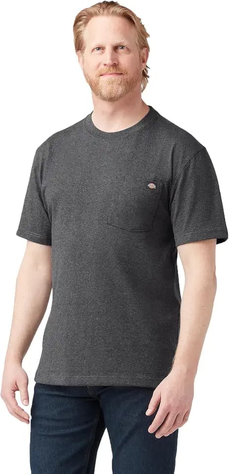 Dickies Men's Heavyweight Heathered Short Sleeve Pocket T-Shirt
