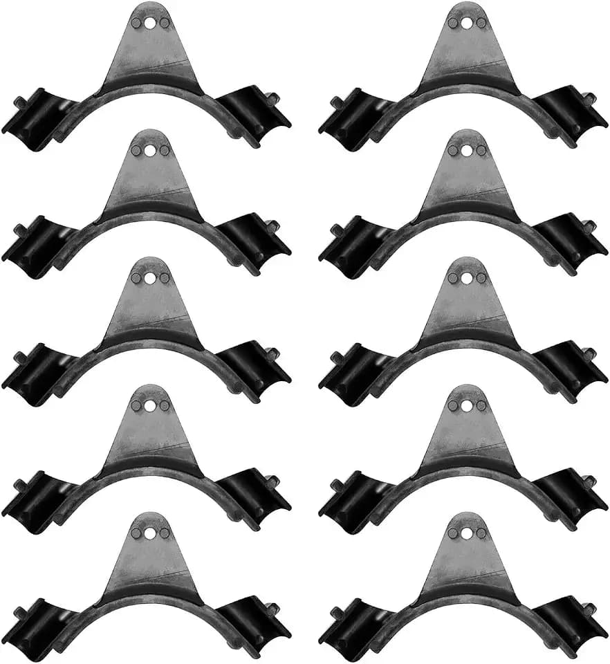 Highcraft PXBND12-10 PEX Bend Support 1/2 in., Wall Mount Tubing Pipe Hanger 90 Degree with Nail Plate, Polyethylene (10 Pack)