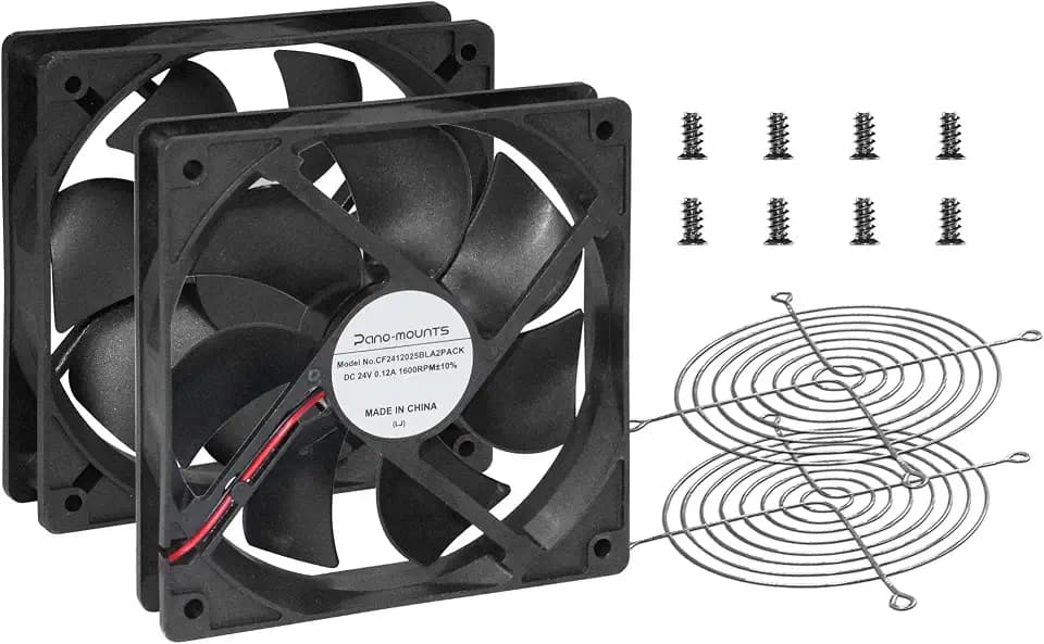 24V DC 120mm Vent Cooling Fan 1600RPM with 2-Pin XH2.54 2-Pack for PSU RV