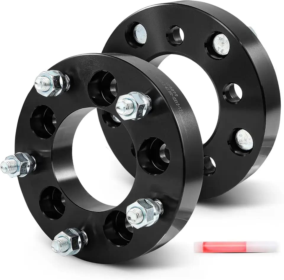SCITOO 2Pcs Wheel Adapters 1.25" 5x4.75 to 5x5.5 Bore 87.1mm Studs 12x1.5