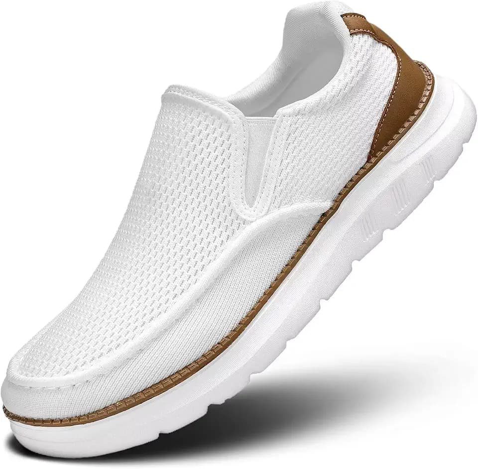 Mens Boat Shoes Casual Loafers Slip On Walking Dress Sneakers Mesh Business Oxfords Work Lightweight Soft Sole