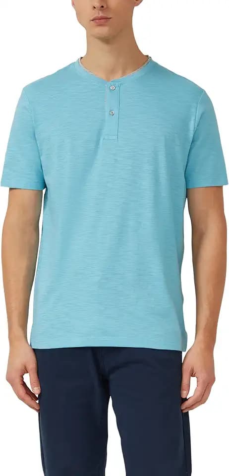 s.Oliver Weiches Henley-Shirt aus Melange-Jersey