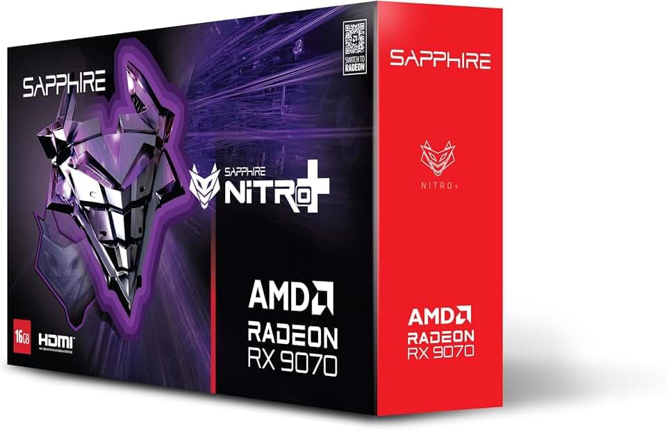 Sapphire Radeon RX9070 Nitro+ GAMING OC 16 GBGDDR6 2xHDMI 2xD Grafikkarte 16.384 MB GDDR6