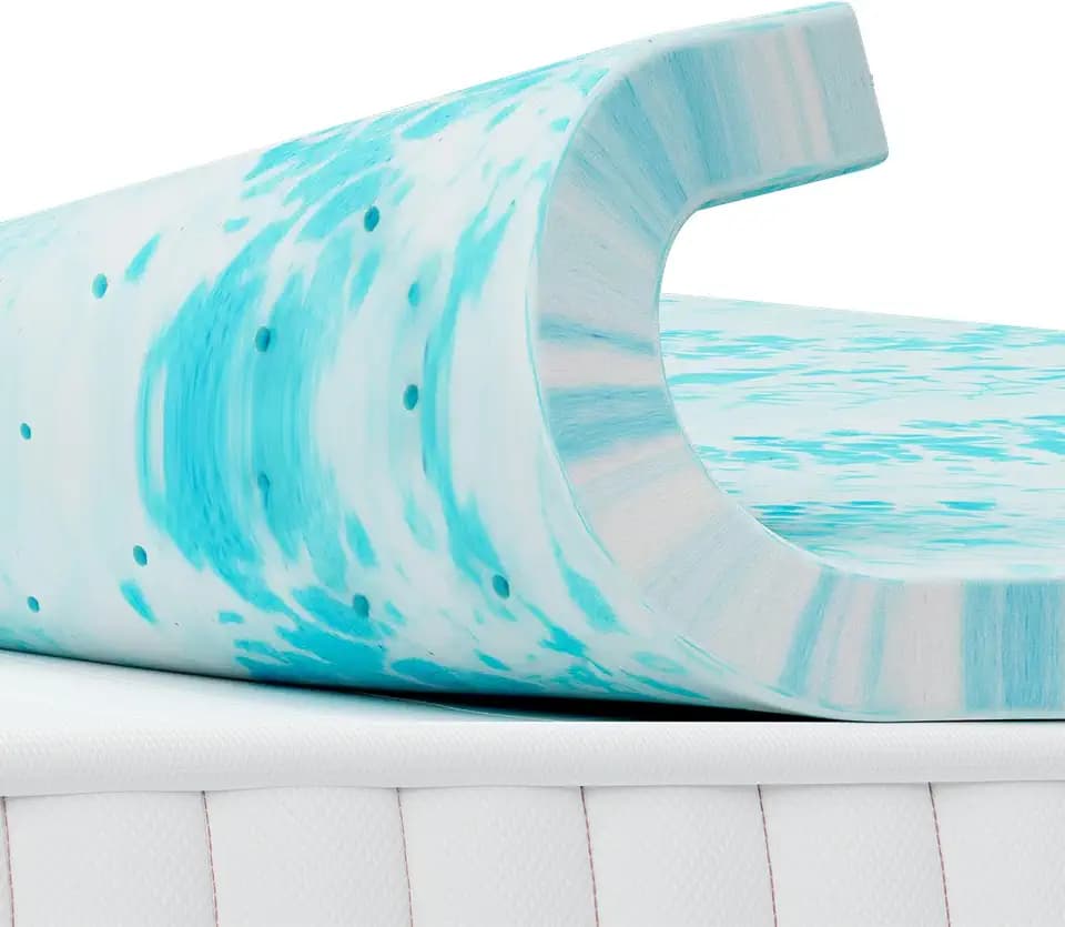 Mattress Toppers Memory Foam Cooling Gel Infused for Enhanced Comfort, CertiPUR-US Certified Breathable Bed Topper Pad with Support for Bed, Twin XL, 4 Inch