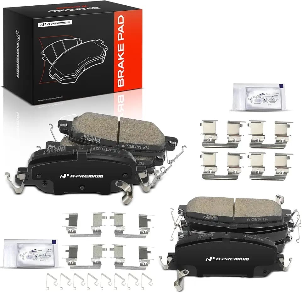 A-Premium Front and Rear Ceramic Brake Pads Compatible with Honda