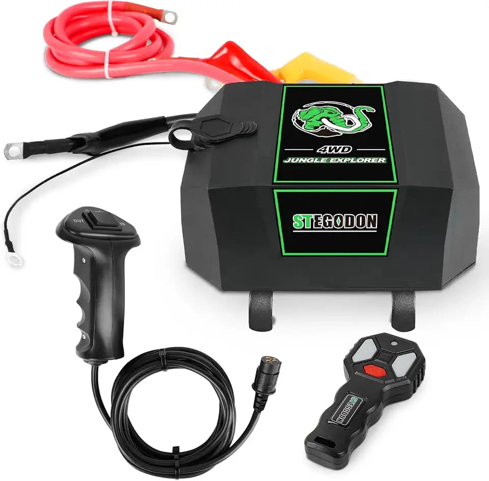 Winch Control Box for 8000lbs to 13000lbs, Electric Winch Controller Winch Control Box with Wireless Remote Controller Wired Remote Controller