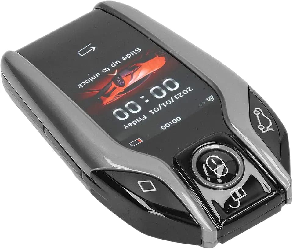 Ymiko Universal TK800+ LCD Touch Screen Smart Key Remote Keyless Entry Car Remote Control Key for All Start Stop Engine Button Model (Silver)