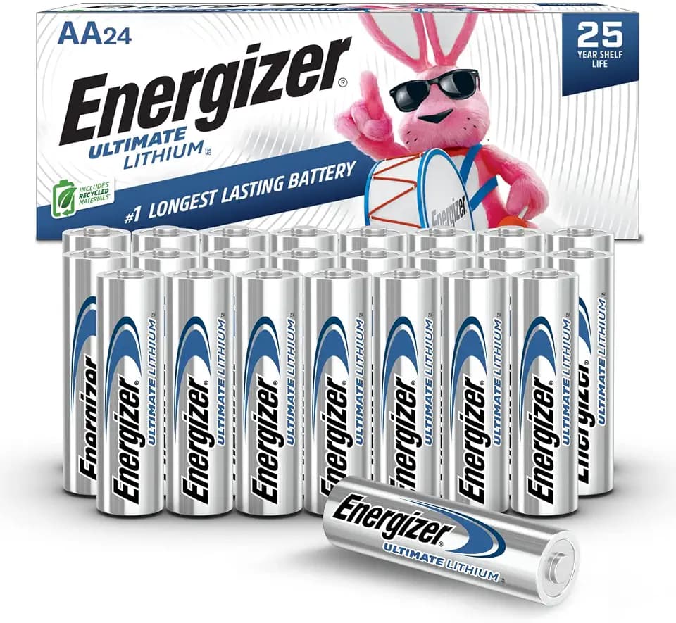 Energizer Ultimate Lithium AA Batteries (24 Pack), AA Lithium Batteries