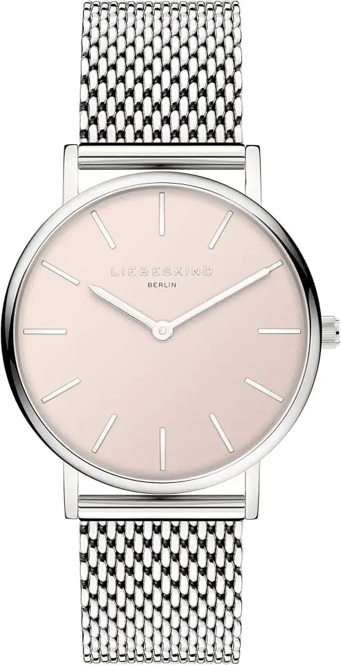 Liebeskind Berlin Damenuhr – Runde Quarzuhr 34 mm – Mesharmband – 5 ATM wasserdicht – Modern & elegant