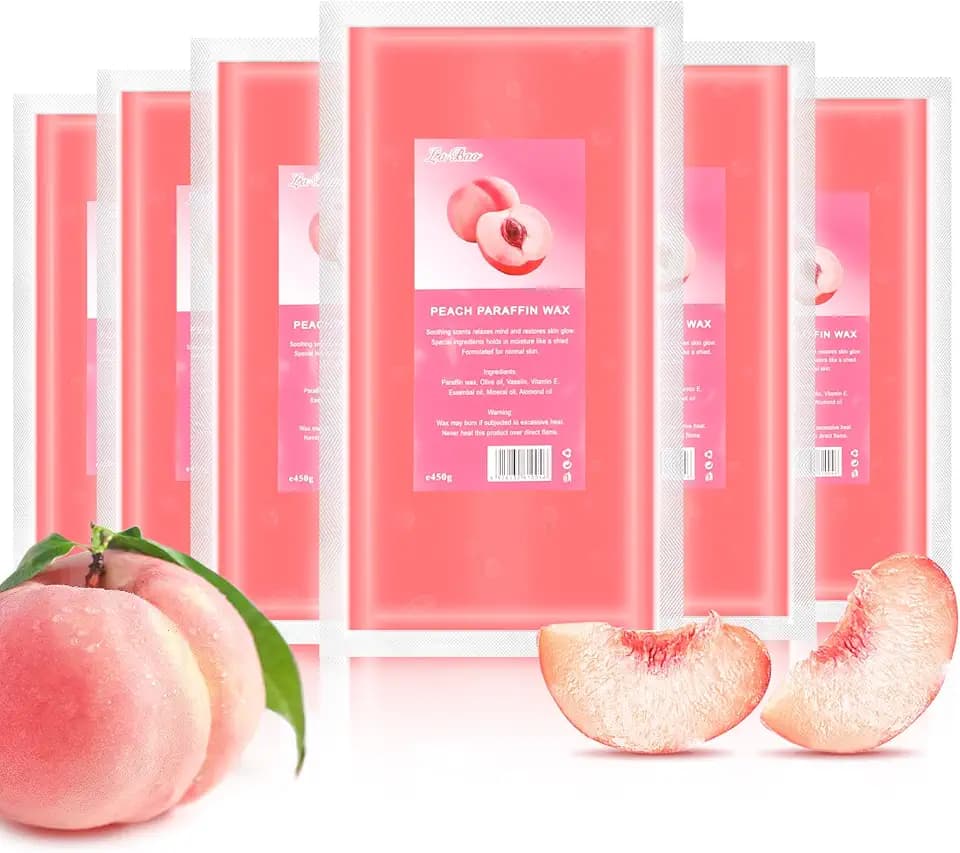 Paraffinwachs Peach Pfirsich 2700g, Paraffinwachs für Hände und Füße ästhetische Behandlungen, Paraffinwachs Paraffinwax Set