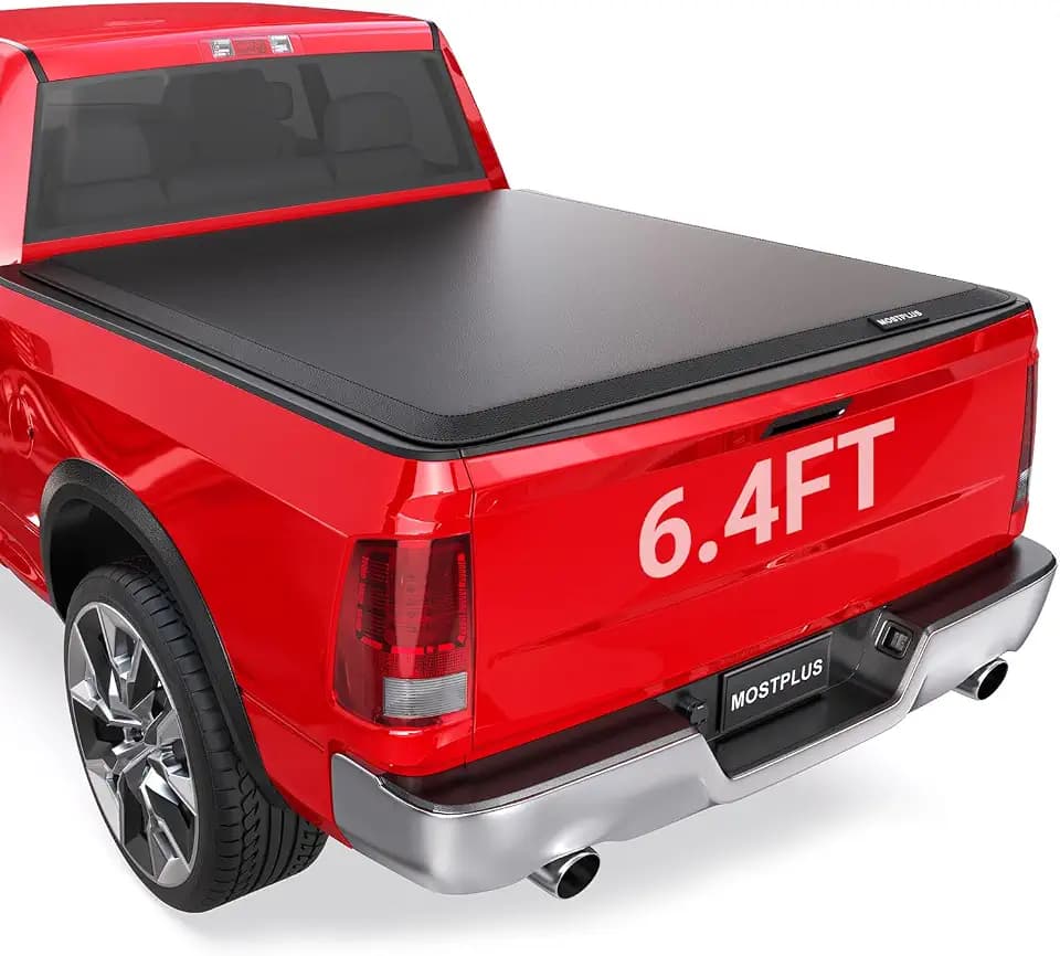 MOSTPLUS Roll-Up Soft Vinyl Truck Bed Tonneau Cover Compatible with 2002-2018 Dodge Ram 1500 2003-2023 Ram 2500 3500 No RamBox On Top (6.4/6.5 FT Feed Bed) Fleetside-Only fit 2019-2023 Classic