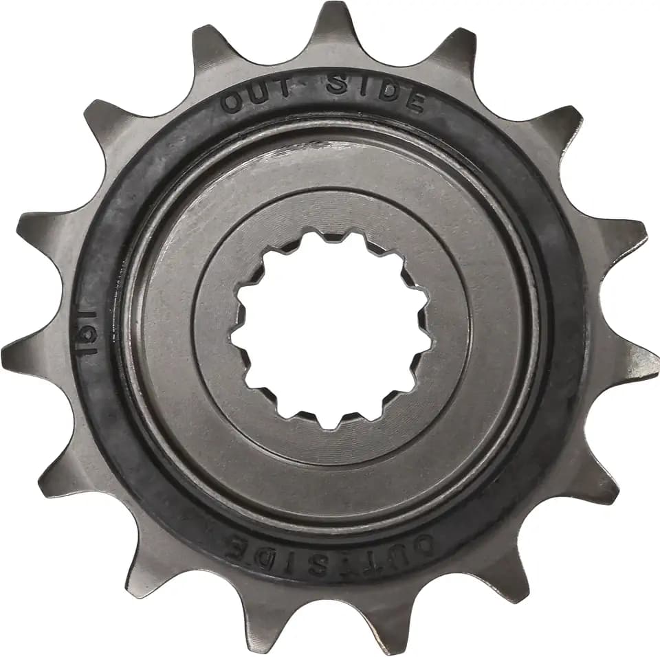 15T 450MT Motorcycle Front Sprocket – Silent Durable Rubber Tooth Fly Wheel Pinion, Cushioned Countershaft Chain Wheel, Alloy Rear Drive Fit for CFMOTO 450MT, CF650, TR650G, 650NK/MT