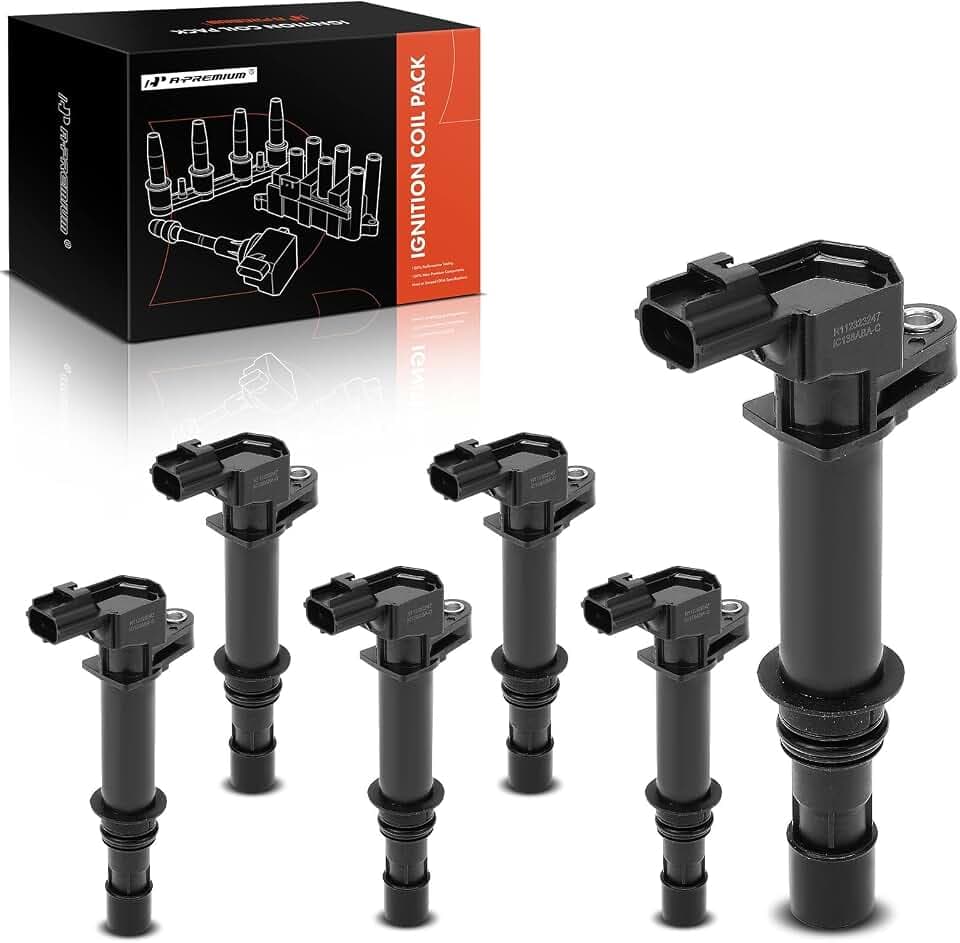 A-Premium Set of 6 Ignition Coil Pack - 2-Pins