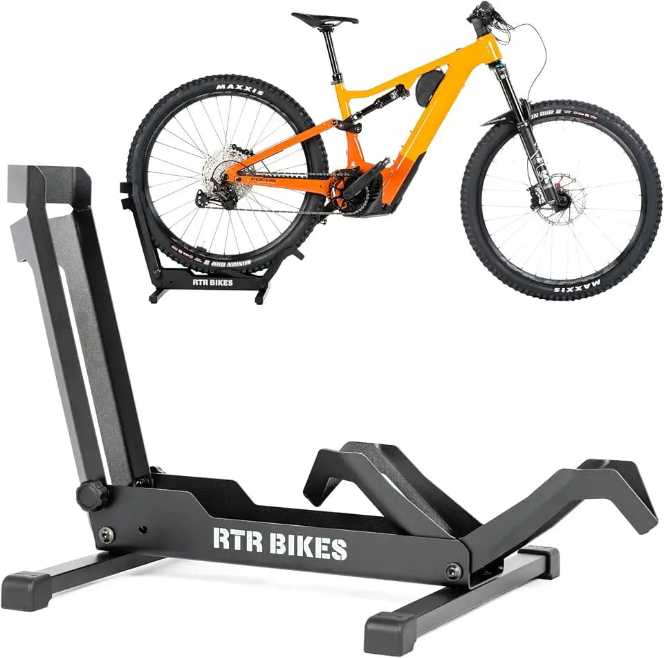 RTR BIKES Brutus Fahrradständer Boden – Profi Hinterradständer für E-Bike & MTB bis 30kg – Massiver Stahl Standfuß – Passend für 26-29 Zoll & Reifenbreite bis 2,8" – Made in EU
