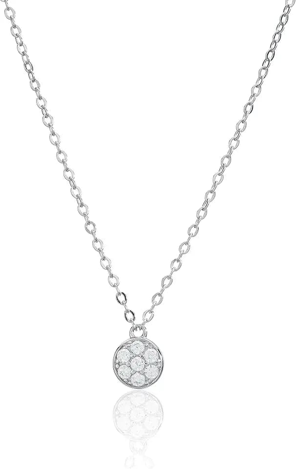 Ankra Damencollier 45cm mit Kugelanhänger 925er Sterling-Silber rhodiniert VNAKRJ-NL0120