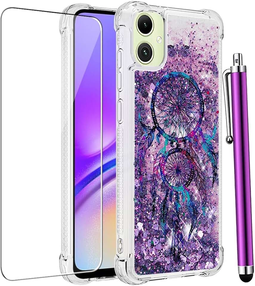 for Samsung Galaxy A07/A06 Phone Case, Glitter Purple