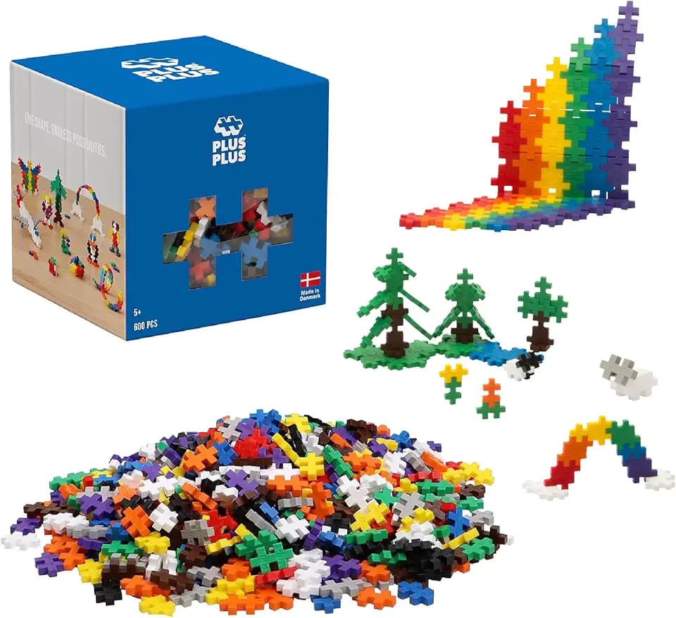 Plus-Plus 3310 Open Play Basic, Bausteine-Set, 600 Teile, 10 Farben