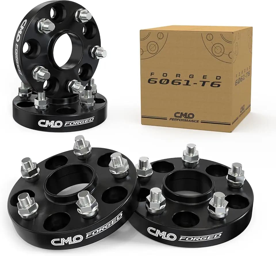 CMO 25mm 5x105 M12x1.5 Black Wheel Spacers Fits Chevy Sonic 2012-2020 4PCS