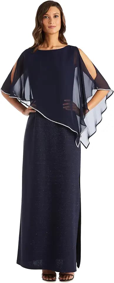 R&M Richards Women's Evening Elegance Poncho Gown