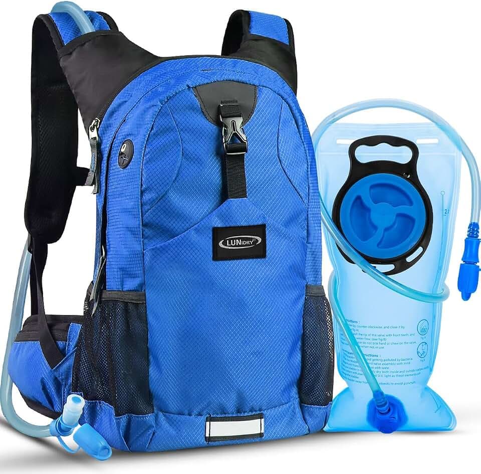 Trinkrucksack Fahrradrucksack mit Trinkblase 2L Wasserdicht Sportrucksack, 20L Hydration Rucksack Herren Damen Outdoor Laufrucksack Tagesrucksack Wanderrucksack für Camping Ski MTB Fahrrad