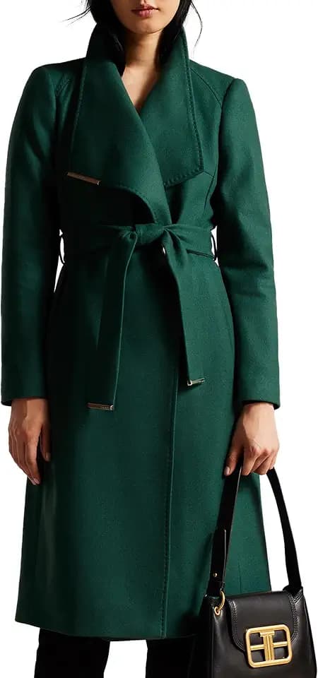 Ted Baker Damen Rose-midi Length Belted Wool Wrap Co Wollmischungs-Mantel (1er Pack)