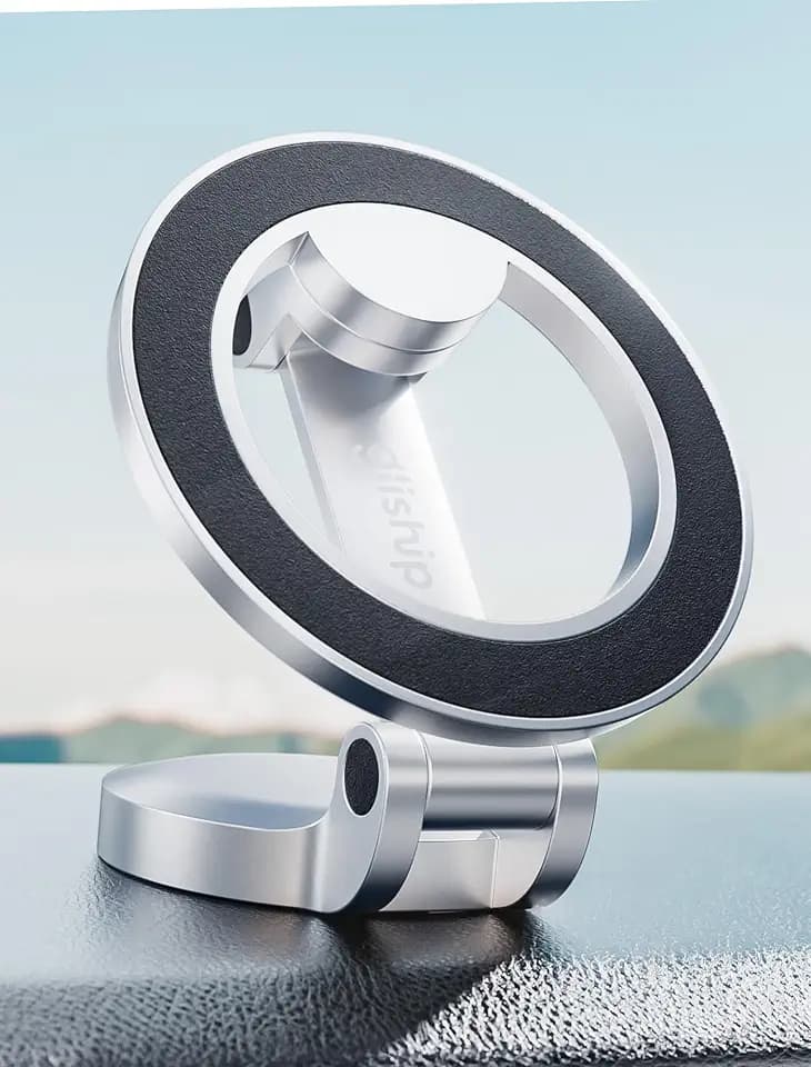 for MagSafe Car Mount, [42 Strong Magnet & 360° Rotation] Ultra Magnetic Car Phone Holder, Magnetic Phone Holder for Car Mag Safe Car Mount Fit for iPhone 16/16 Pro Max 15 14 13 & MagSafe Case, Silver