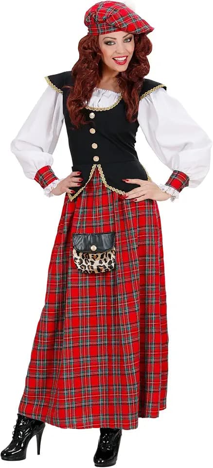W WIDMANN MILANO Party Fashion - Kostüm Schottische Frau, Kleid und Hut, Schottland, Faschingskostüme