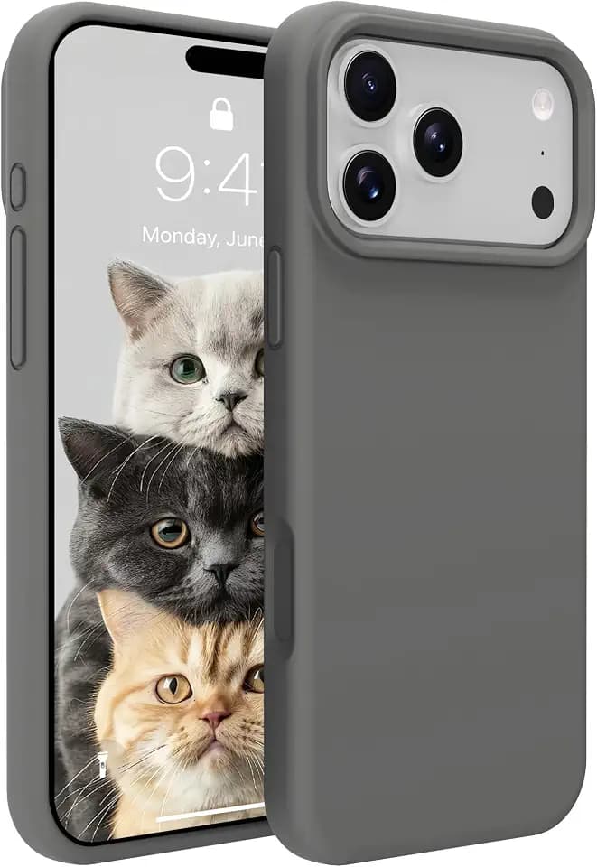 iPhone 17 pro Max/18 pro Max Case Silicone(Charcoal Gray)